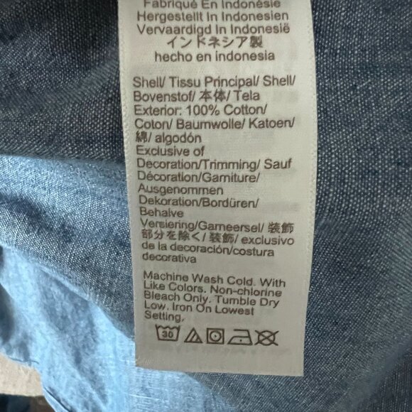 J Crew Chambray Ruffle Mini Dress, Pockets, 12 - Picture 6 of 10